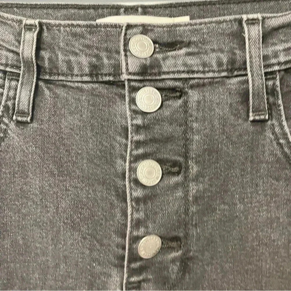 Levi’s Mile High Cropped Wide Leg  Buttoned Fly Grey Jeans W30 - Picture 2 of 7